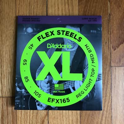 D'Addario EFX165 FlexSteels Long Scale Bass Guitar Strings, Custom Light Gauge image 1