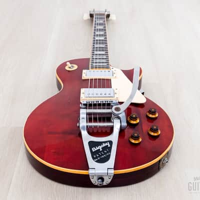 1975 Gibson Les Paul Deluxe Vintage Guitar Cherry, Humbucker Conversion w/ 57 Classic PAFs, Bigsby B7 & Case image 11
