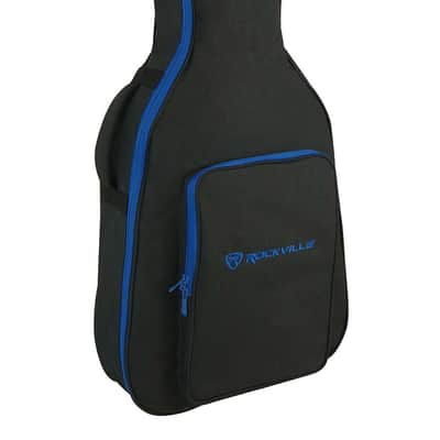 Rockville AGB45-BLU Padded Acoustic Guitar Gig Bag with Neck Pad + Secure Strap image 10
