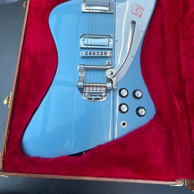 Gibson Firebird T 2017 - Pelham Blue + Vibramate Bigsby B5 + String Spoiler image 3