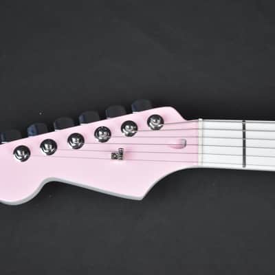Custom Pre-order! Left Handed Stratocaster White Pink SSS 5-Way Wilkinson 60's WVS Alnico 5 image 5