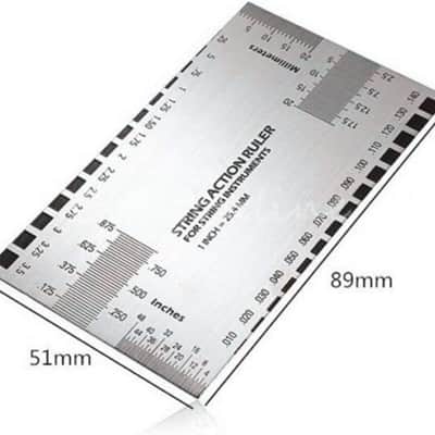String Action Gauge Ruler, Guitar Height Gauge Set Up Tool for Electric Bass and Acoustic Guitar image 5
