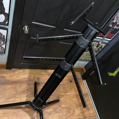 K&M 18860 Spider Pro Dual Tier Keyboard Stand w/ Laptop Rest Black image 1