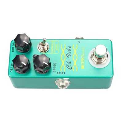 Mosky CH Vibe Chorus Vibe Vibrato Guitar FX Pedal Depth Color Speed Knob True Bypass image 6