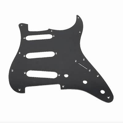 Black Stratocaster Strat Style Guitar Aluminum Back Plate with Pickguard image 2