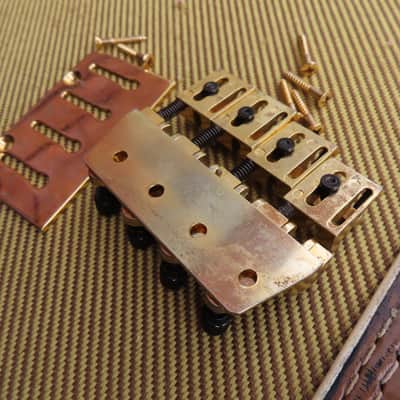 YAMAHA MB-1 MB-2 MOTION BASS BRIDGE GOLD 4 STRING with FINE TUNERS RARE!  CLEAN image 3