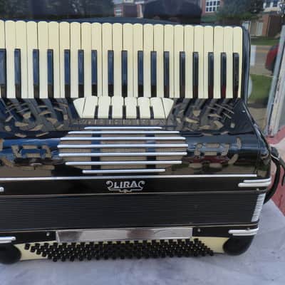 INTERNATIONAL LIRA 120 BASS ACCORDION MODEL 30 1960's BLACK EXCELLENT! image 1