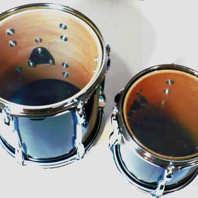 Pearl Export Series 8" and 10" Toms / Long Lug with Double Tom Stand / Black / 1990's image 14