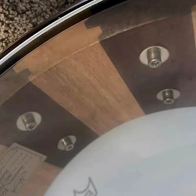 MINT - Nowak Drums (AUST) 14x5 Jarrah/BlackButt block/stave snare, Canopus wires, Free extras image 8