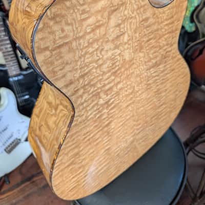 Dean Exotica Quilt Ash Acoustic Electric Guitar Gloss Natural-Left-Handed image 5