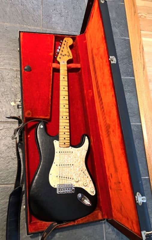 Fender Stratocaster 1974 - custom black tolex image 1