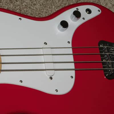 Fener Squier Affinity Bronco Bass Guitar Torino Red 2017 image 6