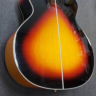 Takamine GB72CE BSB G Series Jumbo Cutaway Acoustic/Electric Bass 2010s - Gloss Brown Sunburst with Flame Maple Back and Sides image 14
