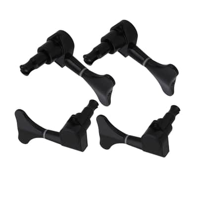 Black Machine Heads Tuning Pegs 4R Bass Tuners Replacement For 4 String Bass image 2
