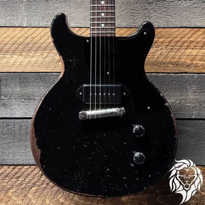 Gibson Custom Shop 1960 Les Paul JR Double Cut Ultra-Heavy Relic Ebony 03397 image 1