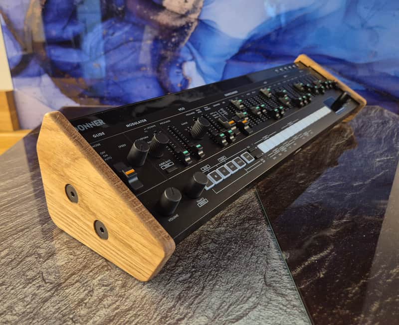 Solid Oak 30° Synth Stand for Donner L1 – Handmade by Synths and Wood UK image 1