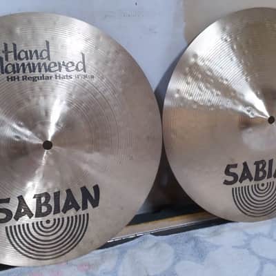 Sabian 14" HH Hand Hammered Regular Hi-Hat Cymbals (Pair) 1992 - 1998 - Natural image 2