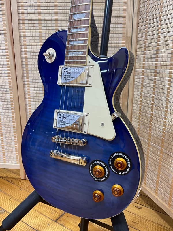 Epiphone Les Paul Standard Quilt Top PRO 2012 - Trans Blue image 1