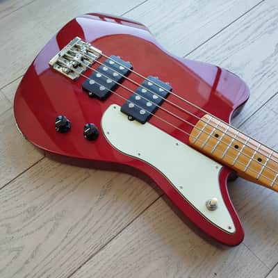 Fender Pawn Shop Series Reverse Jaguar Bass 2013 - Candy Apple Red image 6