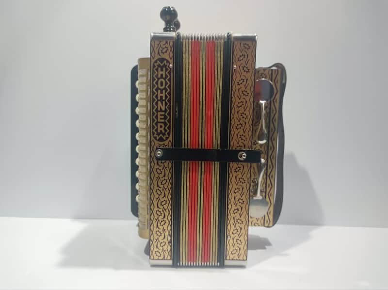 Hohner HA-114 Model 2-Bass Spoon 10-Treble Button 4-Stop "C" Diatonic Accordion image 1