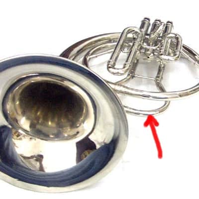 VINTAGE MELLOPHONE FRENCH COR HORN IN NEED OF TLC.  USA TARIFF INCLUDED image 2
