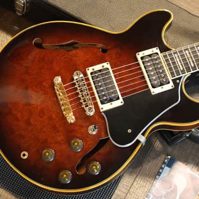 1983 Ibanez AM205-AV Semi-Hollow Electric Guitar Antique Violin + OHSC image 2