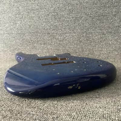 Clear Blue Basswood 4 String Bass Body image 5