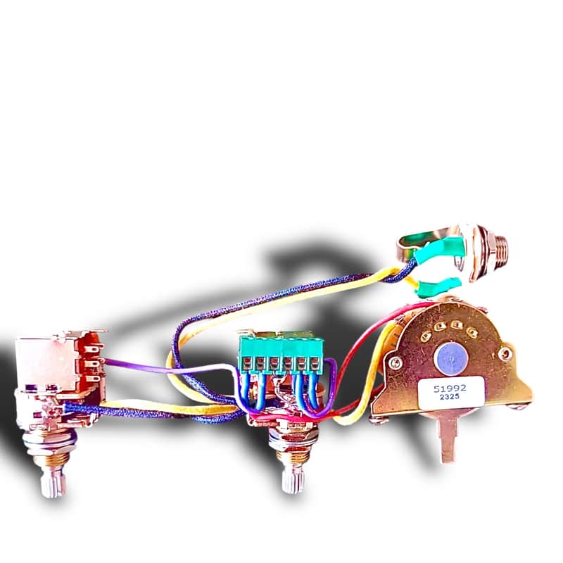 Solderless Tele HH Wiring Harness 3/w Separate Coil Splitting 500k .033uF Tropical Fish capacitor! image 1