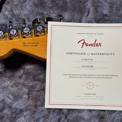 2021 Limited edition Fender American Ultra Stratocaster Denim Burst image 9