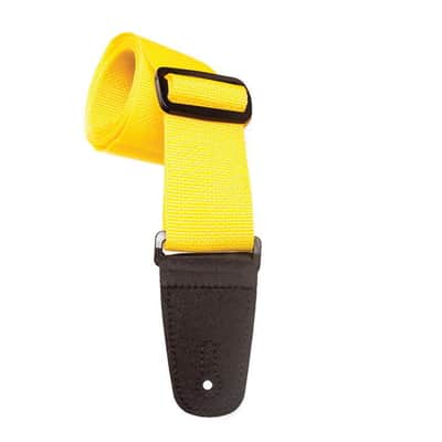 Henry Heller 2" Polypro Vegan Guitar Strap Yellow Made in USA HPOLM-YEL