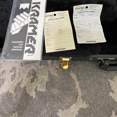 Kramer Baretta I 1989 Kline Graphic Vintage USA made w/OHSC and Paperwork.  Super fast neck amazing. image 9