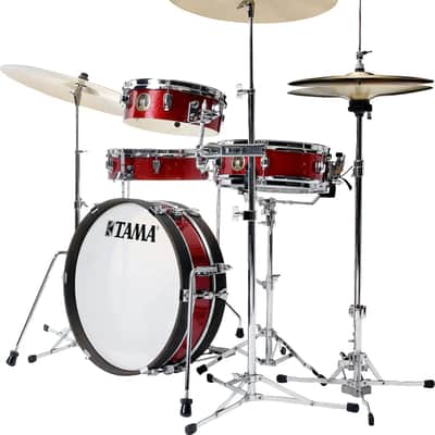 Tama Club-JAM Pancake 4-Piece Drum Shell Pack with 18" Bass Drum, Burnt Red Mist image 2