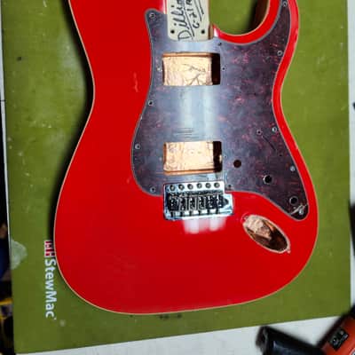 Dillion Double Bound Fiesta Red Strat fully shielded. image 6