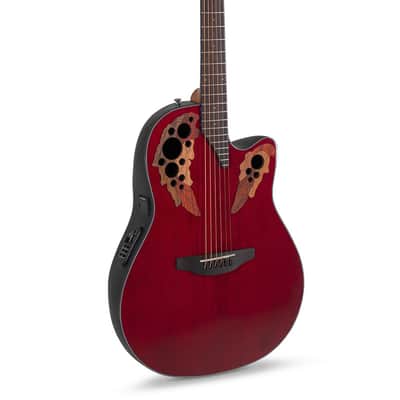 Ovation E – akustická kytara Celebrity Elite Mid Cutaway Ruby Red image 1