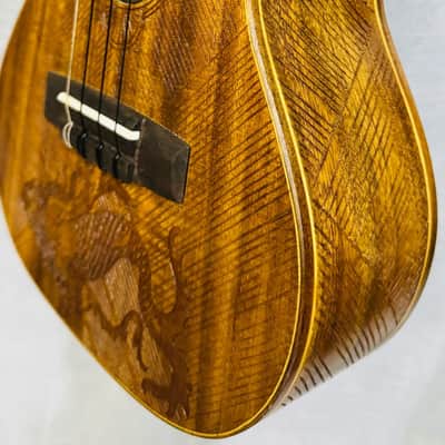 Tenor Ukulele Balinese Koa Handmade by Blueberry Mermaid Motif Pre-Order 90 Day image 9