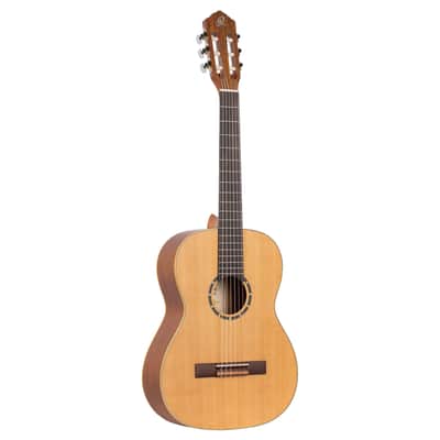 Ortega R122-7/8 Family Series Cedar Top Mahogany Neck 7/8-Size Nylon 6-String Classical Acoustic Guitar w/Gig Bag image 2