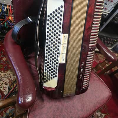 Hohner Verdi III M Accordion - Red Pearl Ivory Bild 5