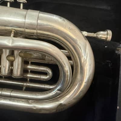 Blessing brand Silver Marching Baritone Horn. Made in USA image 7