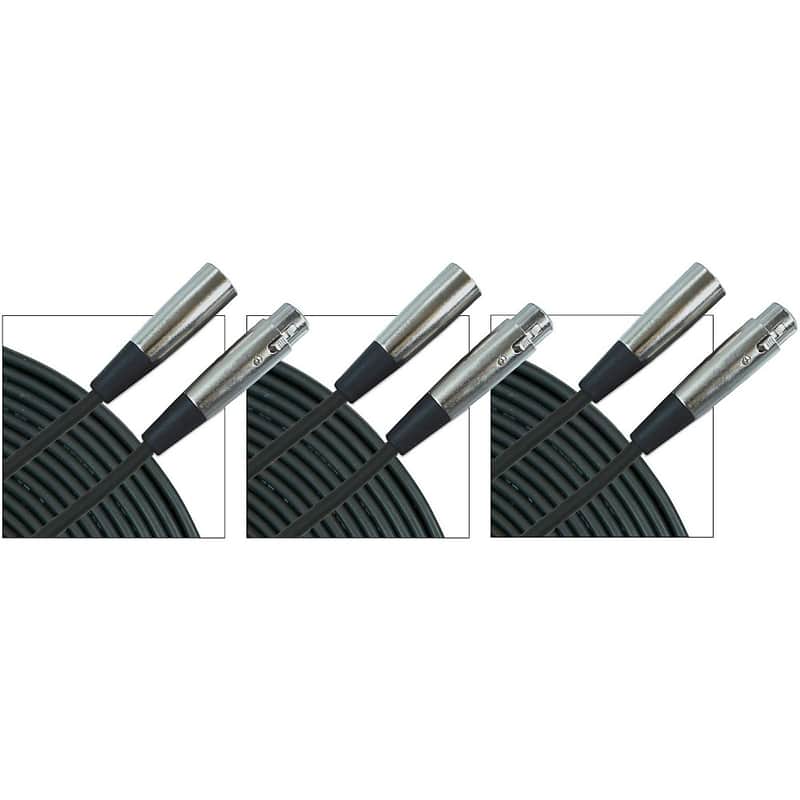 Musician's Gear 20 Ft. XLR Microphone Cable, 3-Pack image 1