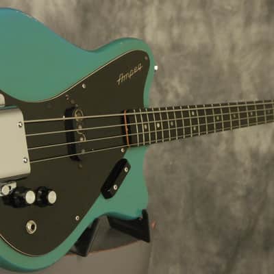 RARE 1960's Ampeg SSB-1 short scale Bass original TURQUOISE!!! image 12