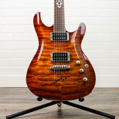 Preowned 2003 Ibanez SZ520QM Electric Guitar - Gold Amber Burst image 2