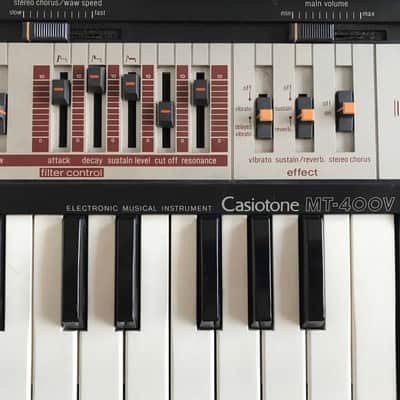 1984 Casio MT-400V Casiotone Analog Filter Synthesizer With Speakers image 4