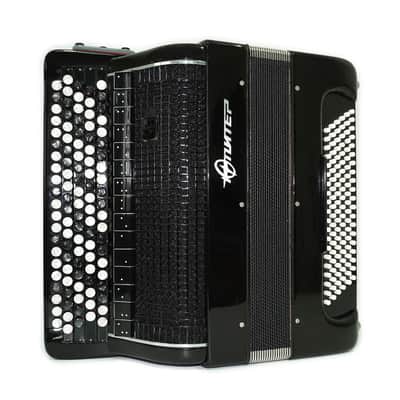 Jupiter Lux Button Accordion 120 Bass 5 Row Concert Bayan B Griff Double Cassotto Converter Free Bass and Stradella, 2691 image 1