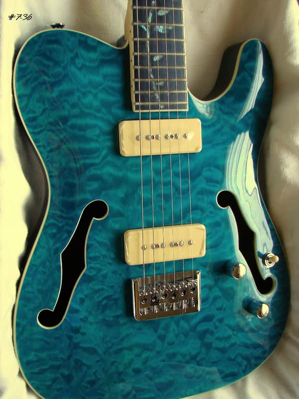 Raven West Guitar 590T SkyRanger 2014 Ocean Blue Flame | Reverb