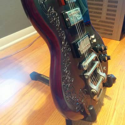 Vintage LOTUS Electric Guitar Circa 1976 Made In Japan SG Lawsuit MIJ Carving image 3