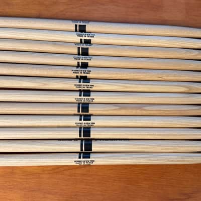 6 pairs Pro-Mark RBH565AW Rebound 5A .565" Hickory Acorn Wood Tip Drum Sticks  Natural image 5