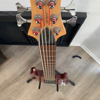 Samick Greg Bennet Fairlane 6 string bass Transparent Red image 5