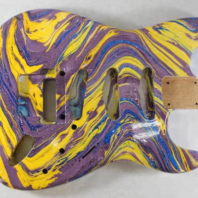 Multicolor Mahogany SSS Strat Stratocaster body Fits Fender neck J802 image 1