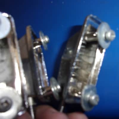 Lot of 4 Vintage Import Lugs Chrome Bass or Tom Drum w/ used Tension Rods CB Sunshine etc image 5