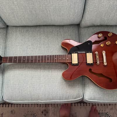 Extremely Rare: Hondo II Professional Japan H-1060 Semi-hollow 1981 - Wine image 7